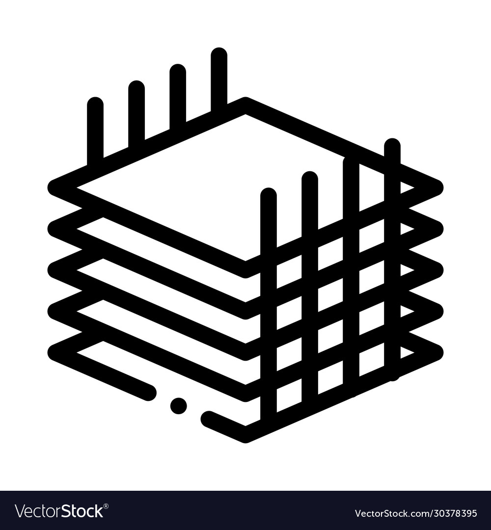 Building sheets for home icon outline vector image Building sheets for home icon outline