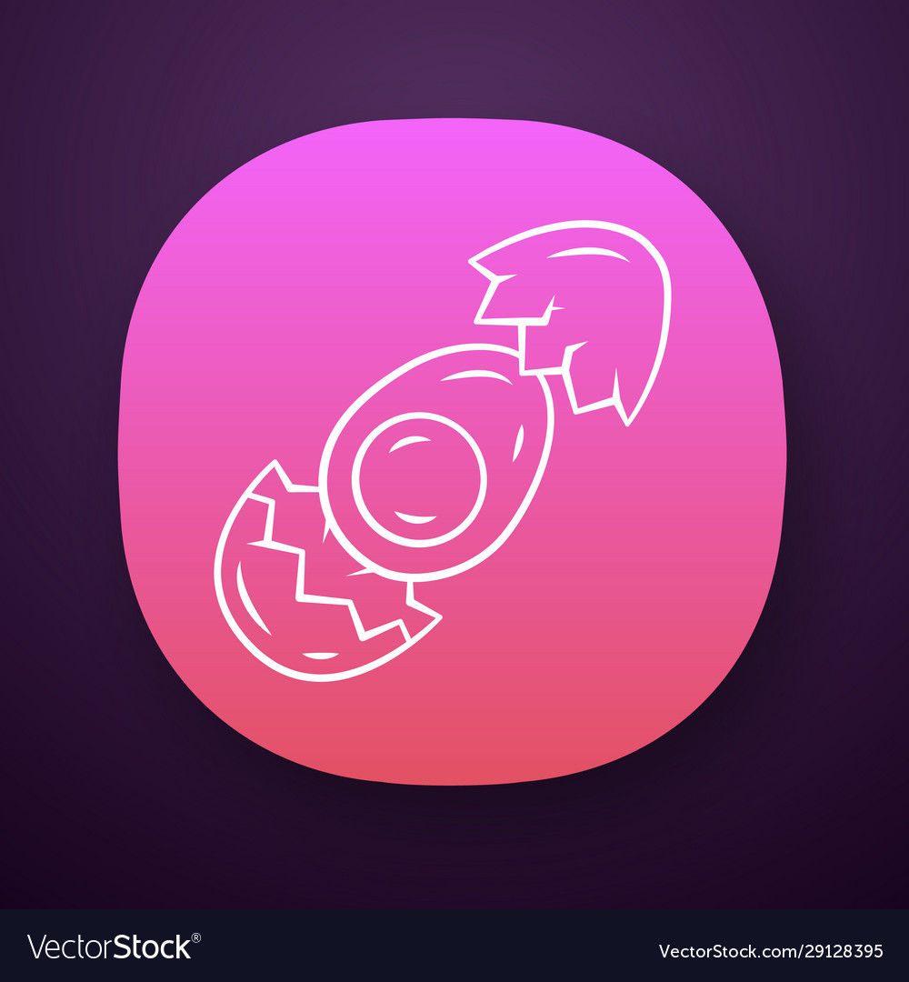 Egg app icon salad ingredient uiux user interface vector image Egg app icon salad ingredient uiux user interface