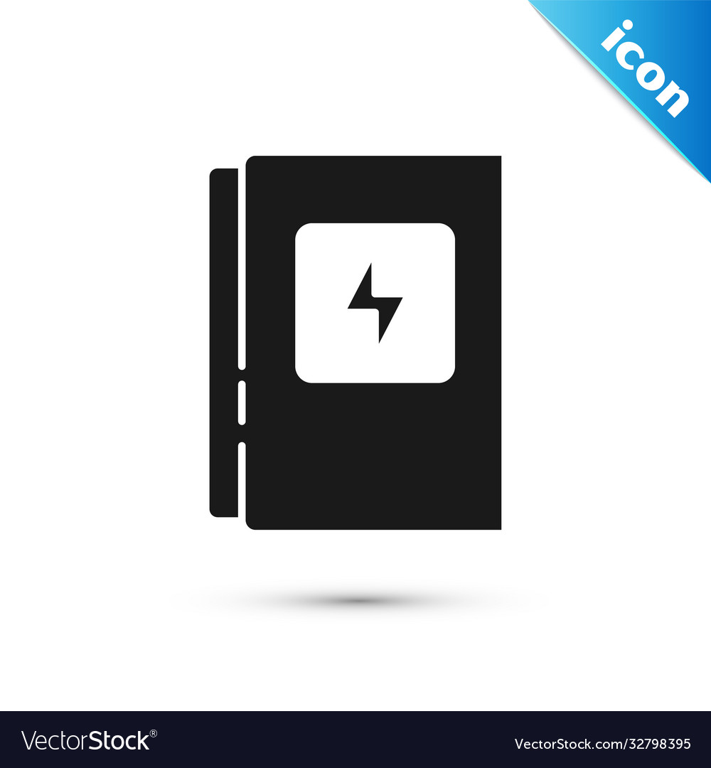 Grey electrical panel icon isolated on white Vector Image