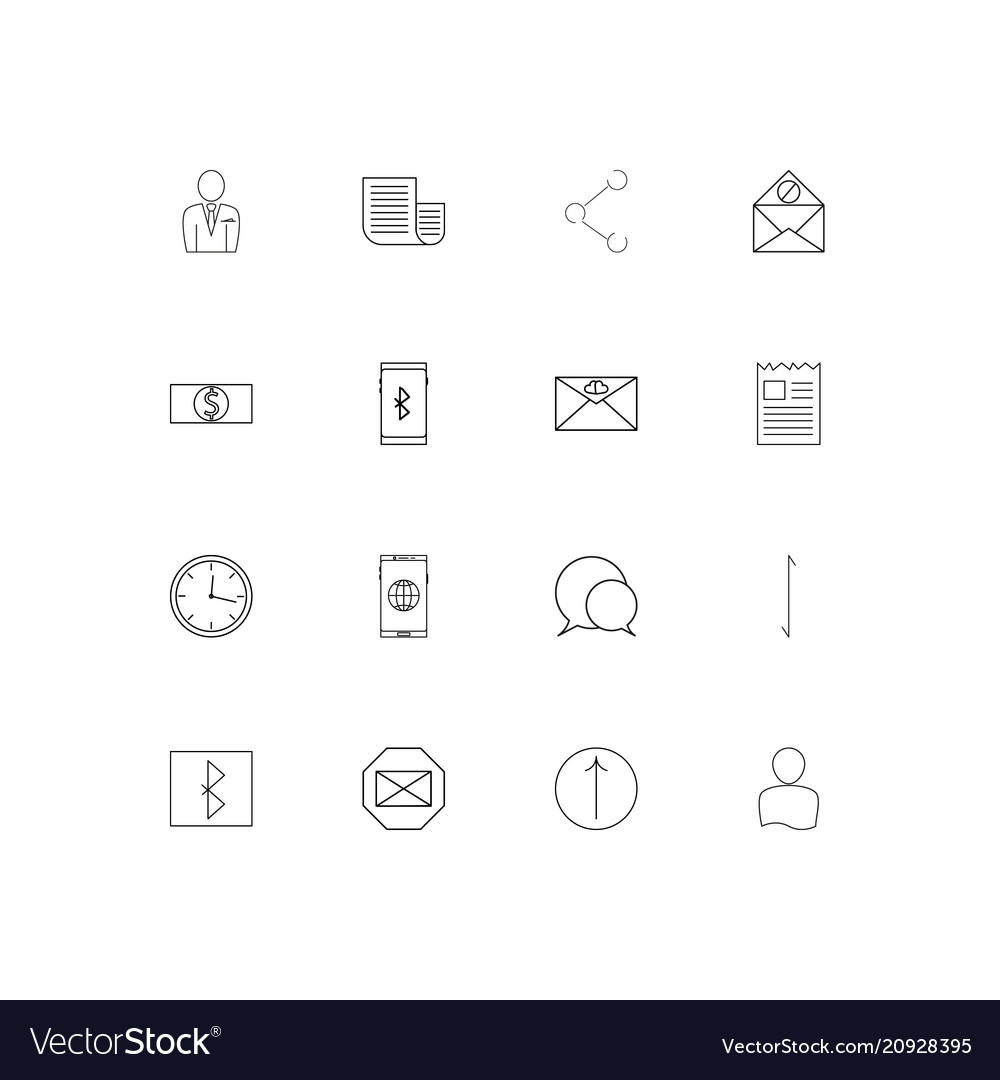 Internet of things linear thin icons set outlined