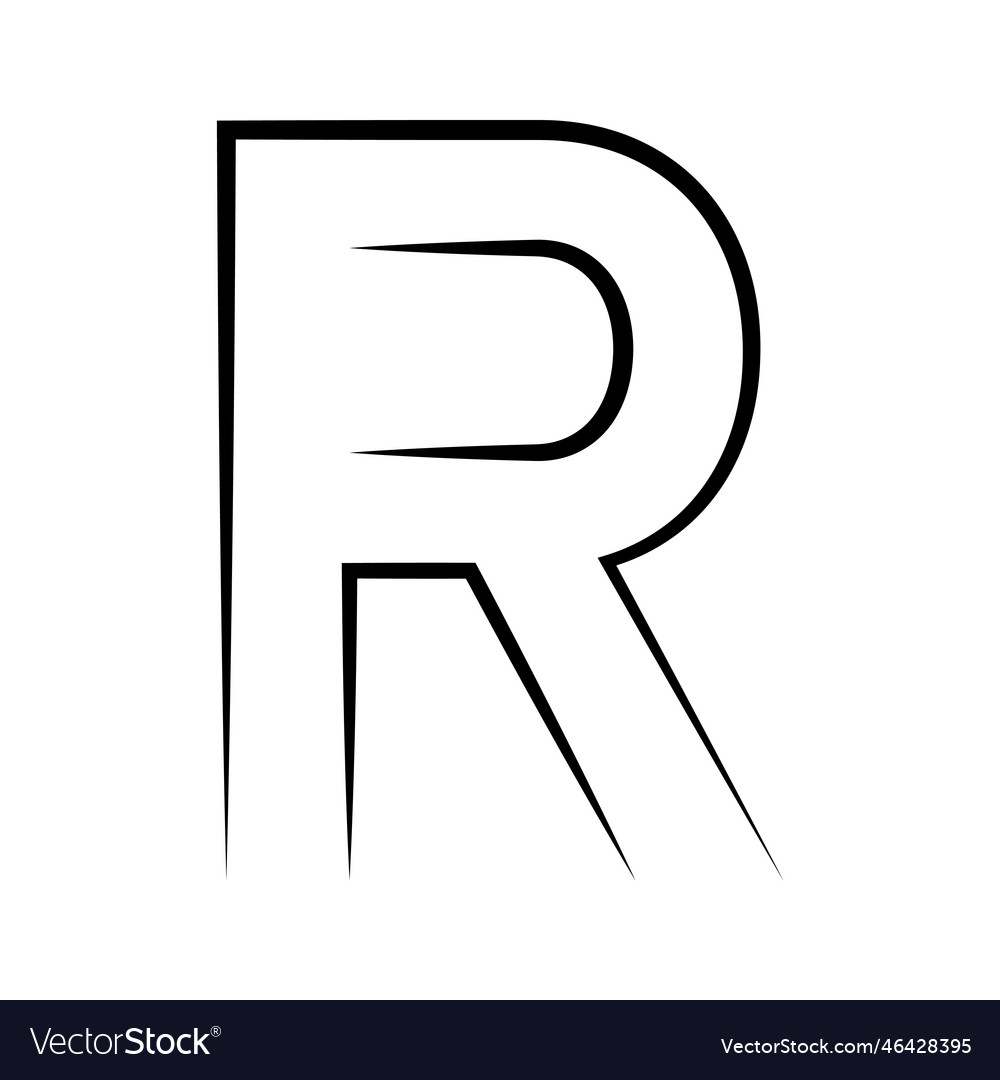 Logo letter r icon axis alphabet logotype Vector Image