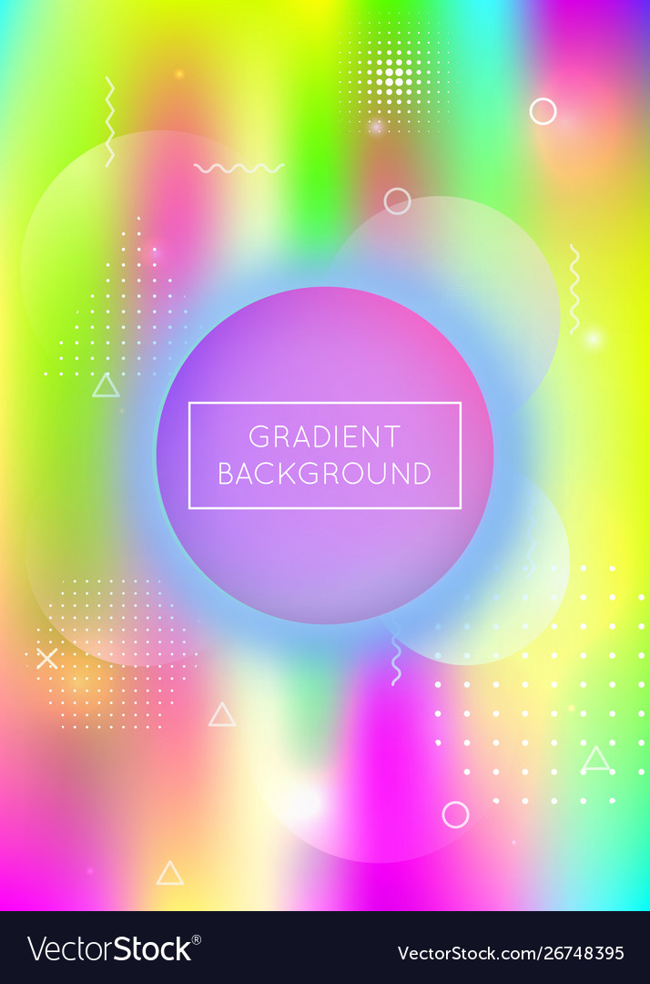 Memphis gradient background with liquid shapes
