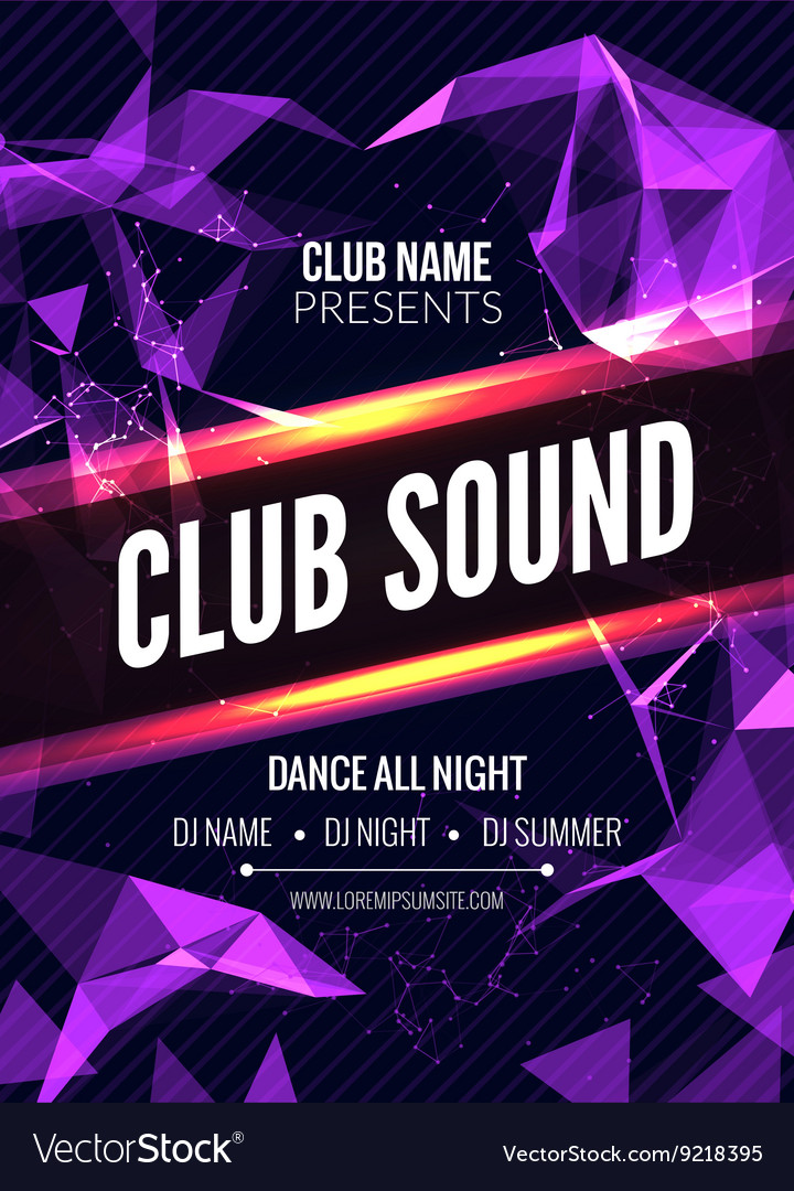 Modern Club Music Party Template Dance Party Vector Image