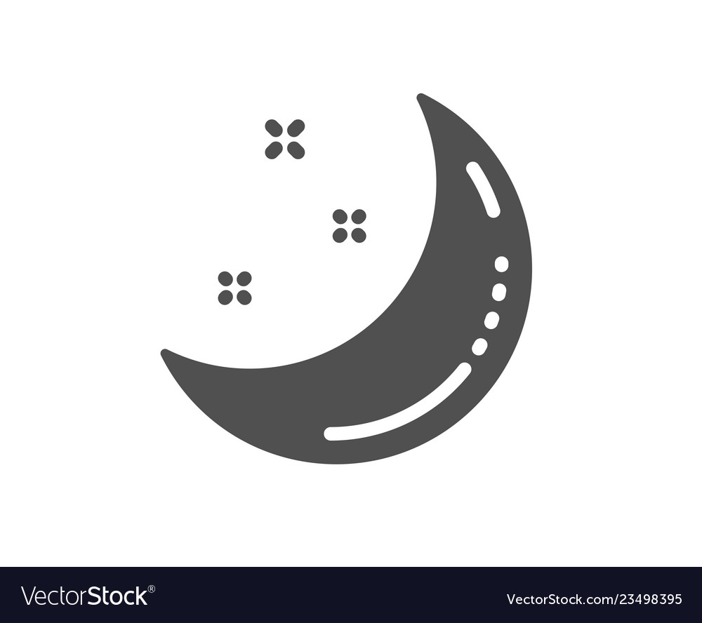 Moon and stars icon night sign sleep symbol Vector Image