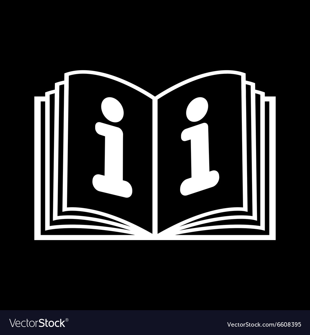 Open book icon manual and tutorial