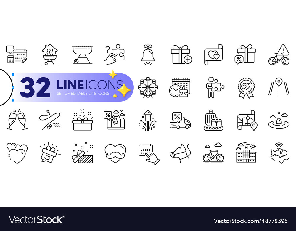 Outline set of dog leash event click and father vector image Outline set of dog leash event click and father