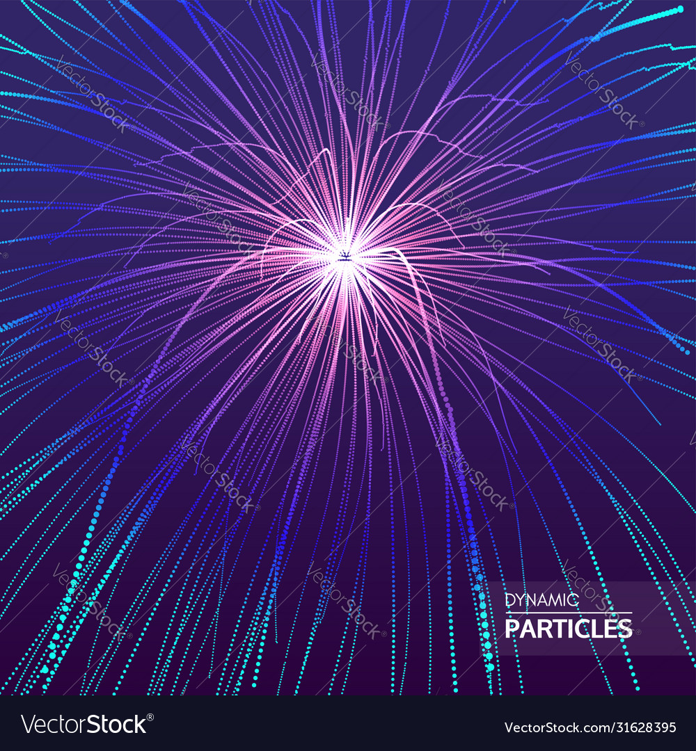 Point explode array with dynamic emitted vector image Point explode array with dynamic emitted