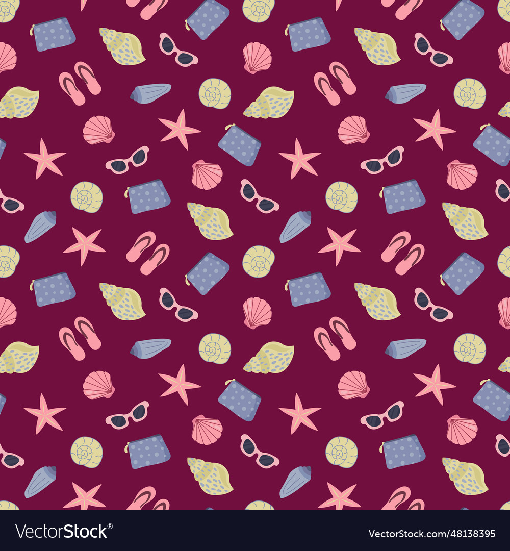 Seamless pattern with sunscreens Royalty Free Vector Image