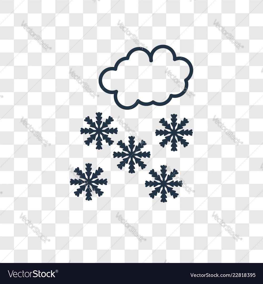 Snowing concept linear icon isolated