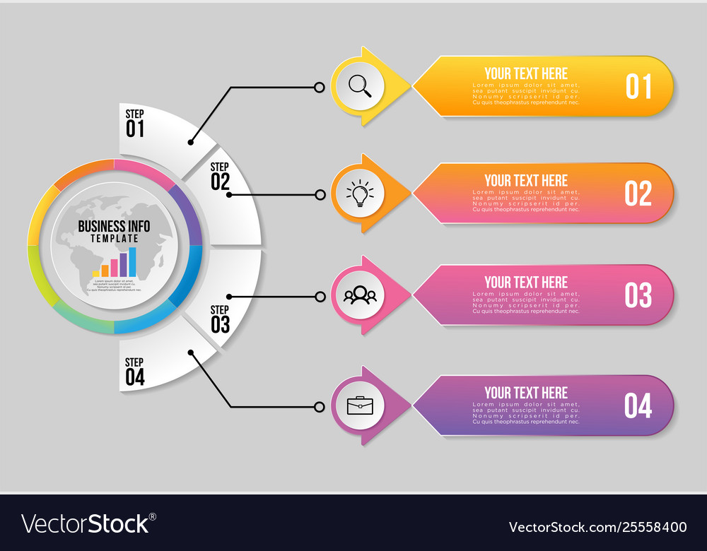 Infographic design template with options steps