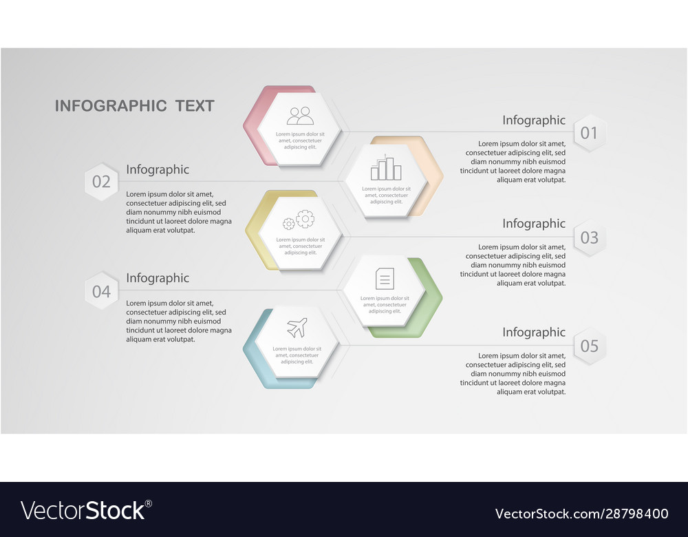 Infografik Vorlage 5 Optionen