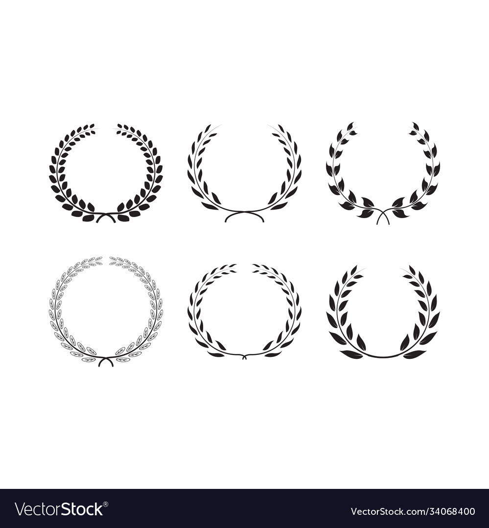 Laurel wreath graphic design template Royalty Free Vector