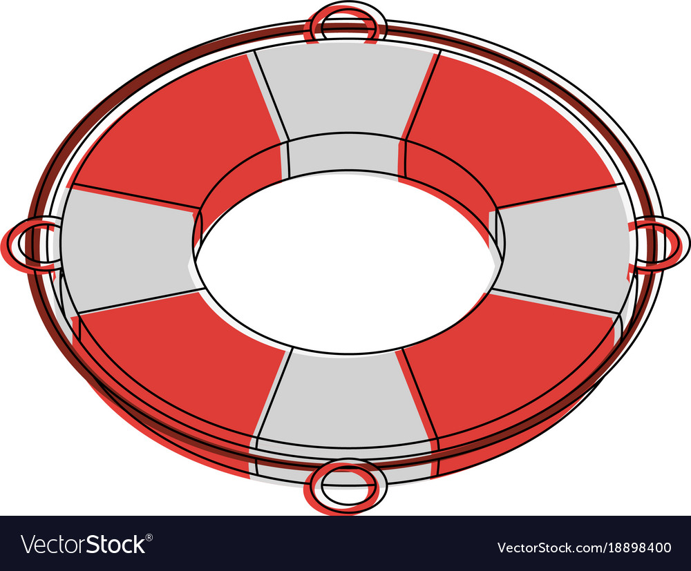 lifesaver boat symbol royalty free vector image