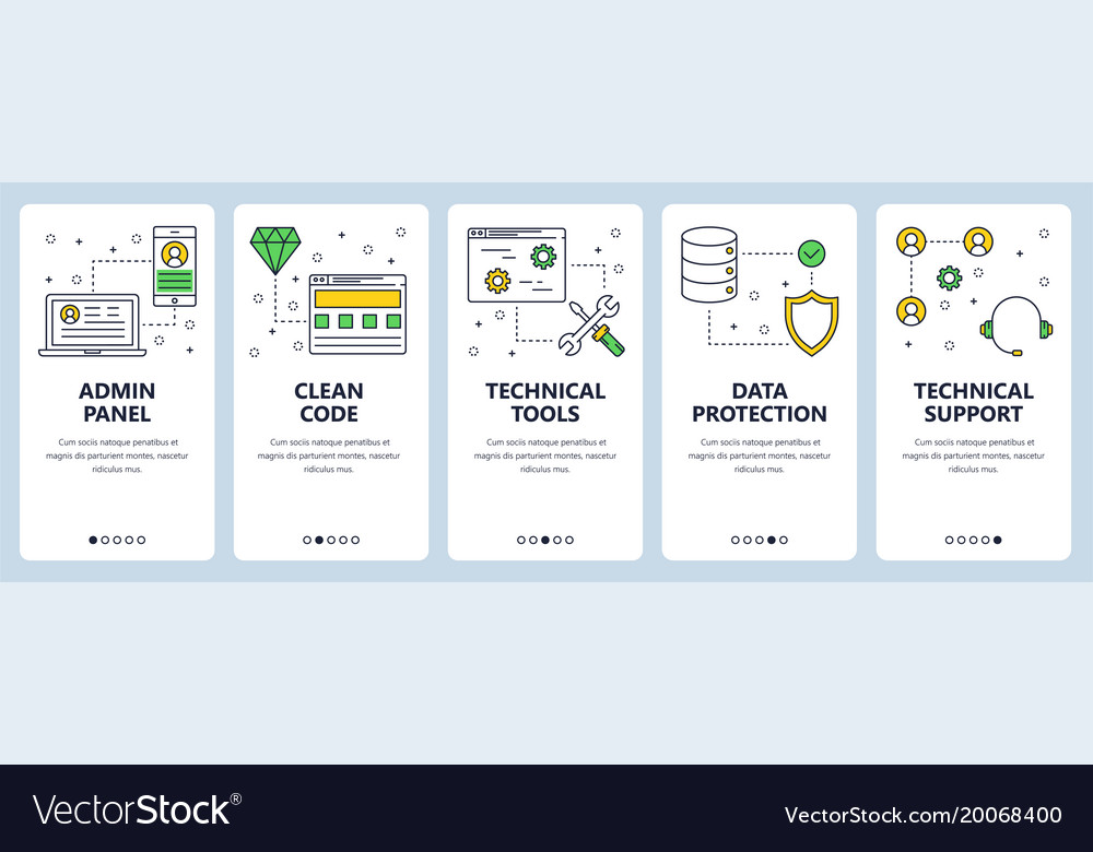Modern thin line admin panel concept web