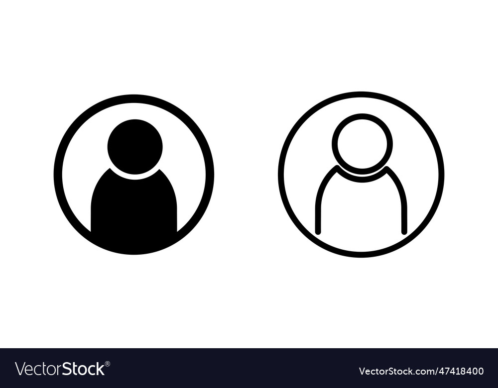 People icon set person user