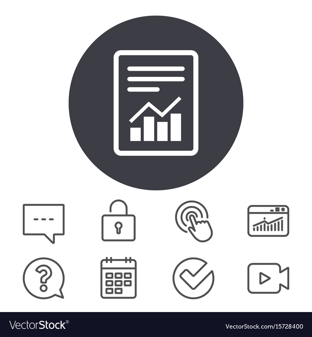 Text file sign document with chart symbol