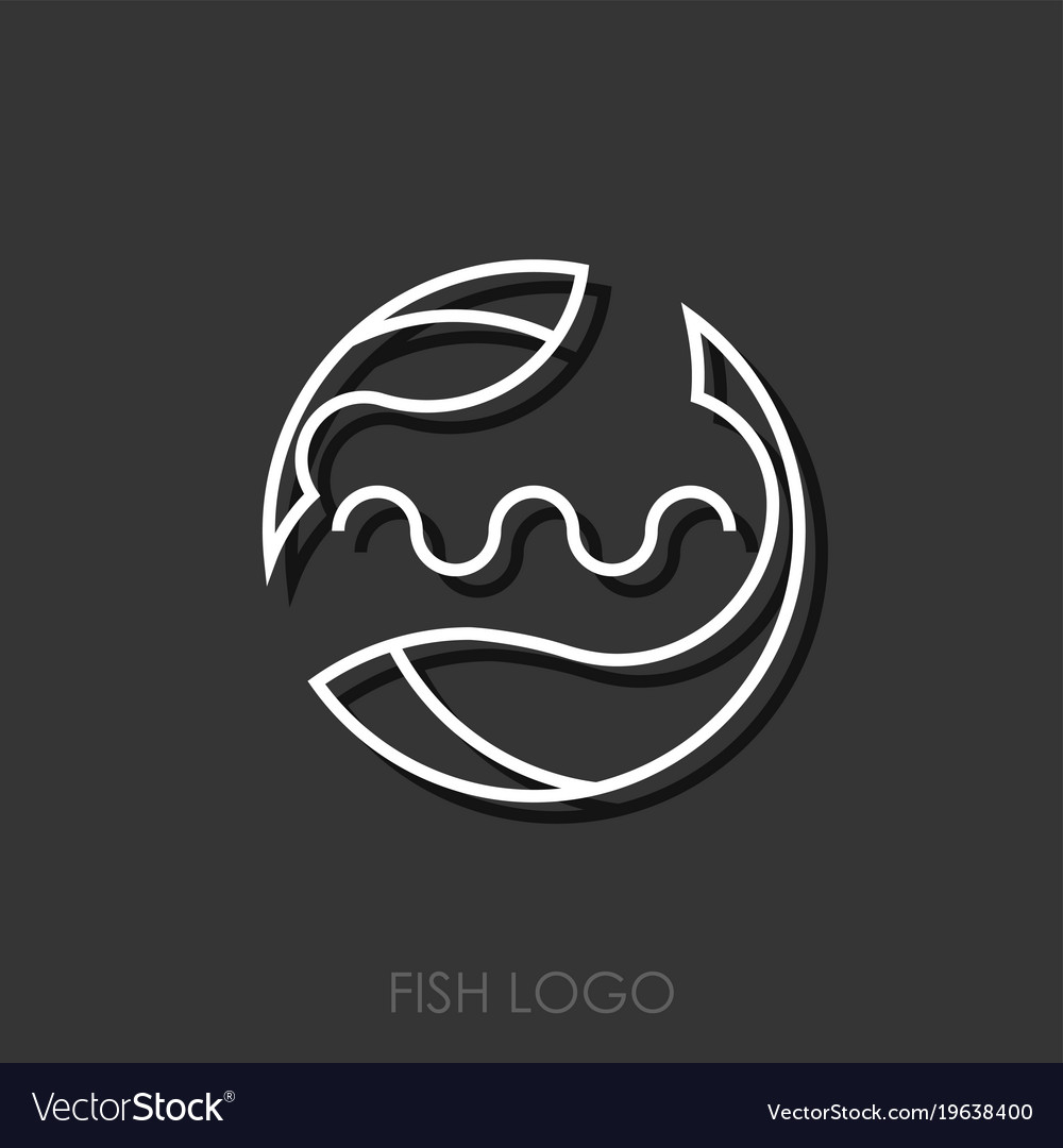 Zodiac sign pisces logo