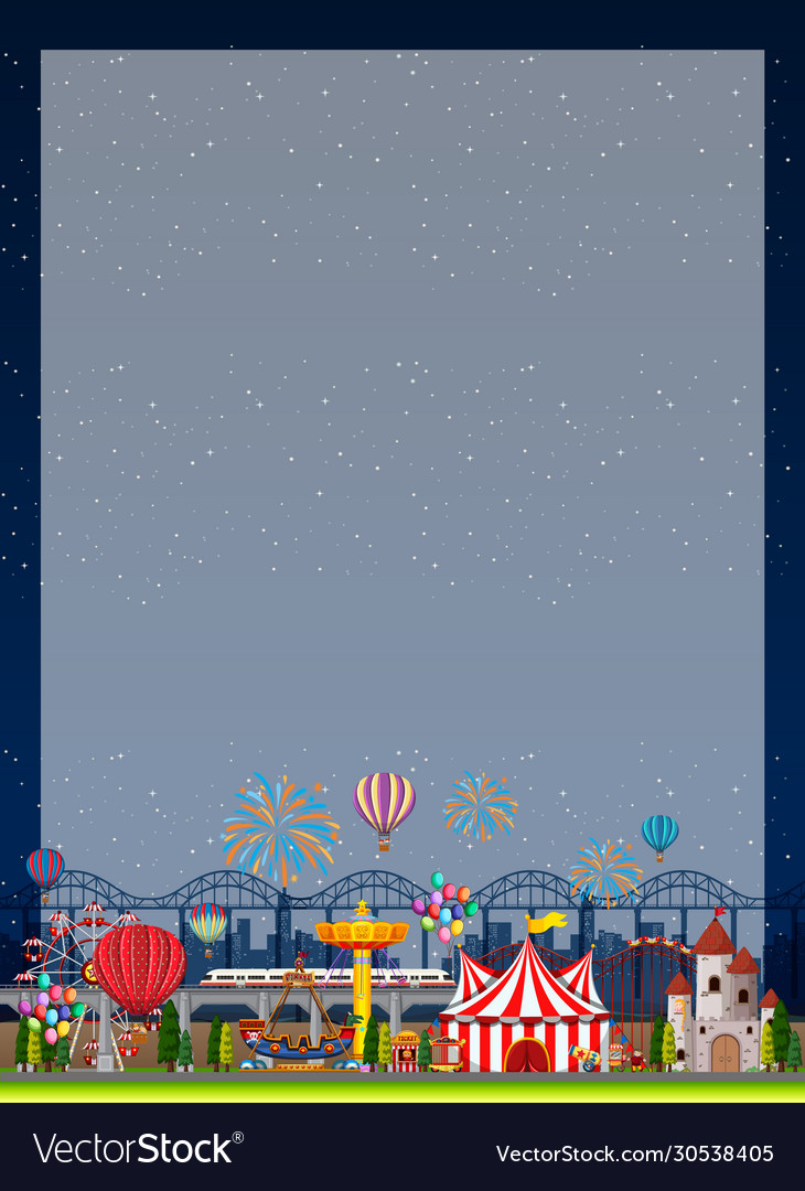Border template with funpark in background