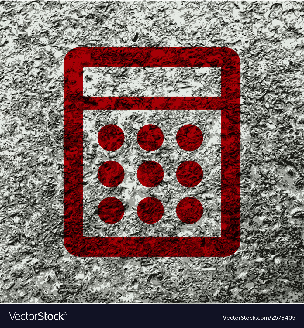 Calculator flat modern web button and space