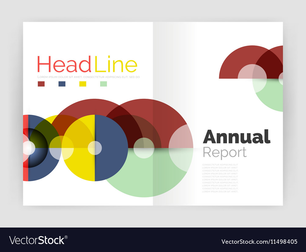 circle annual report templates business flyers vector image