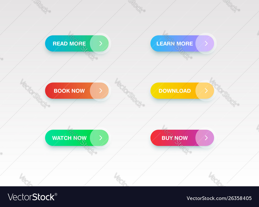 Colorful Button Set - Website Graphics
