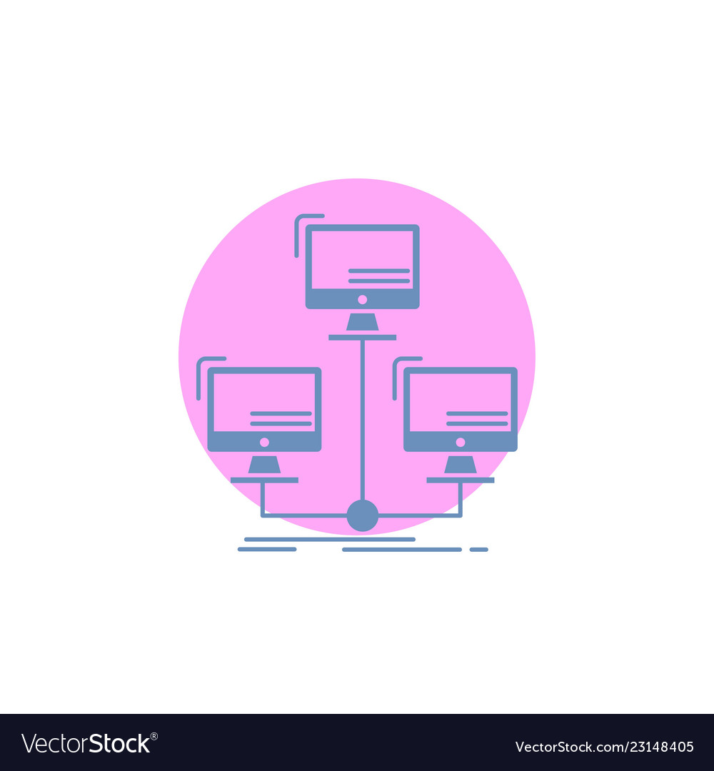 Datenbank verteilter Verbindungsnetzrechner vector image Datenbank verteilter Verbindungsnetzrechner