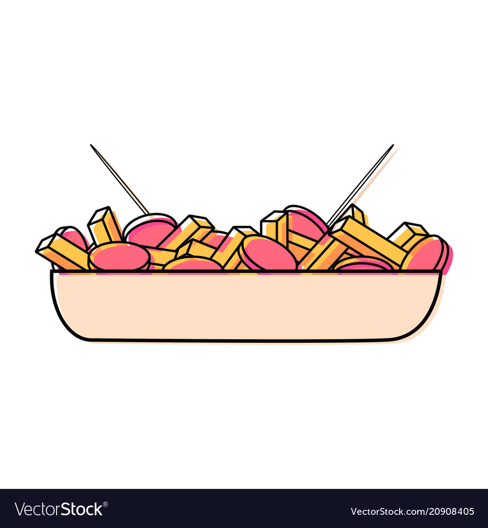 Fast food object vector image Fast food object