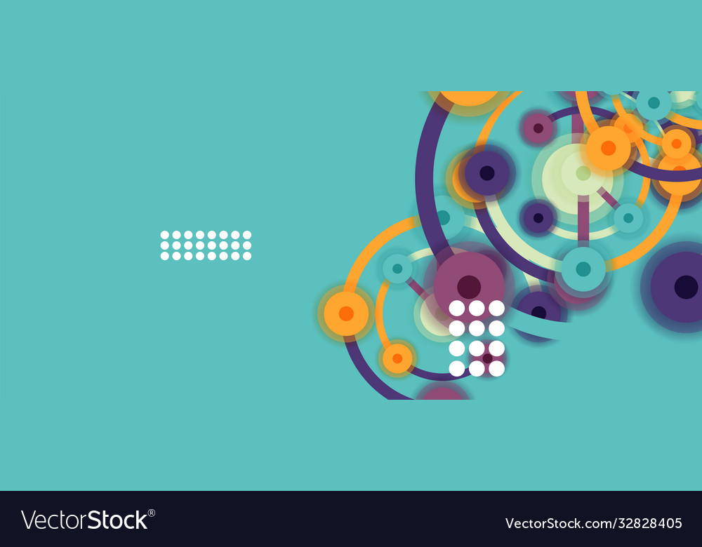 Flat style geometric abstract background round vector image Flat style geometric abstract background round