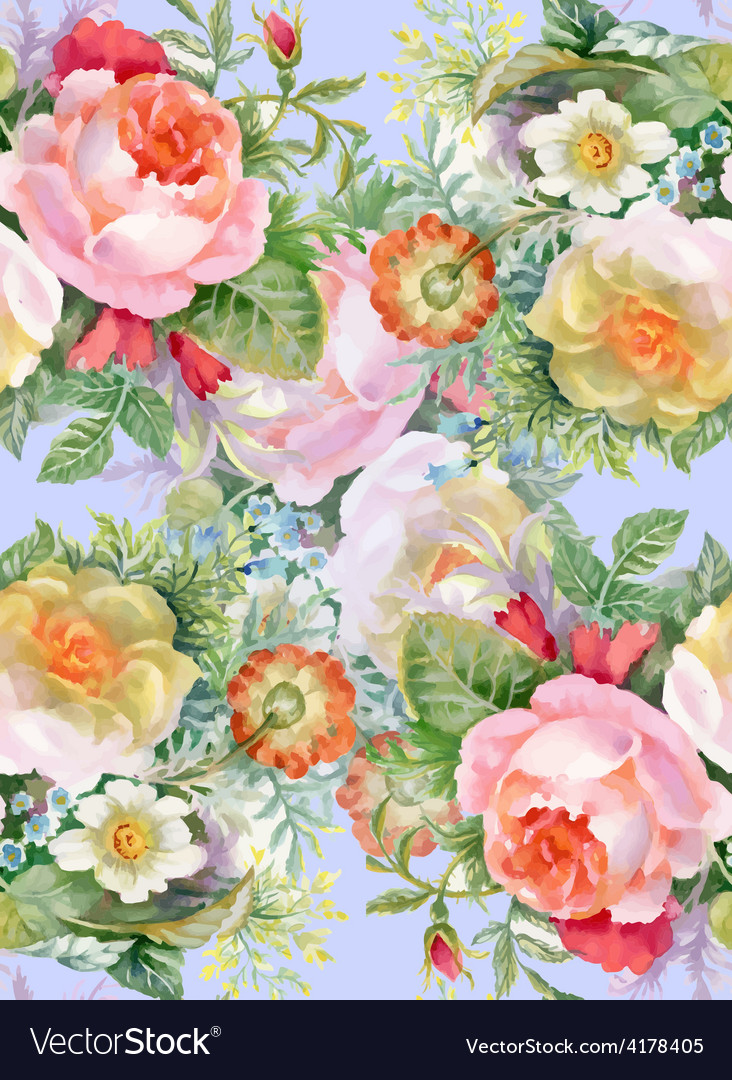 Floral decorative background Royalty Free Vector Image