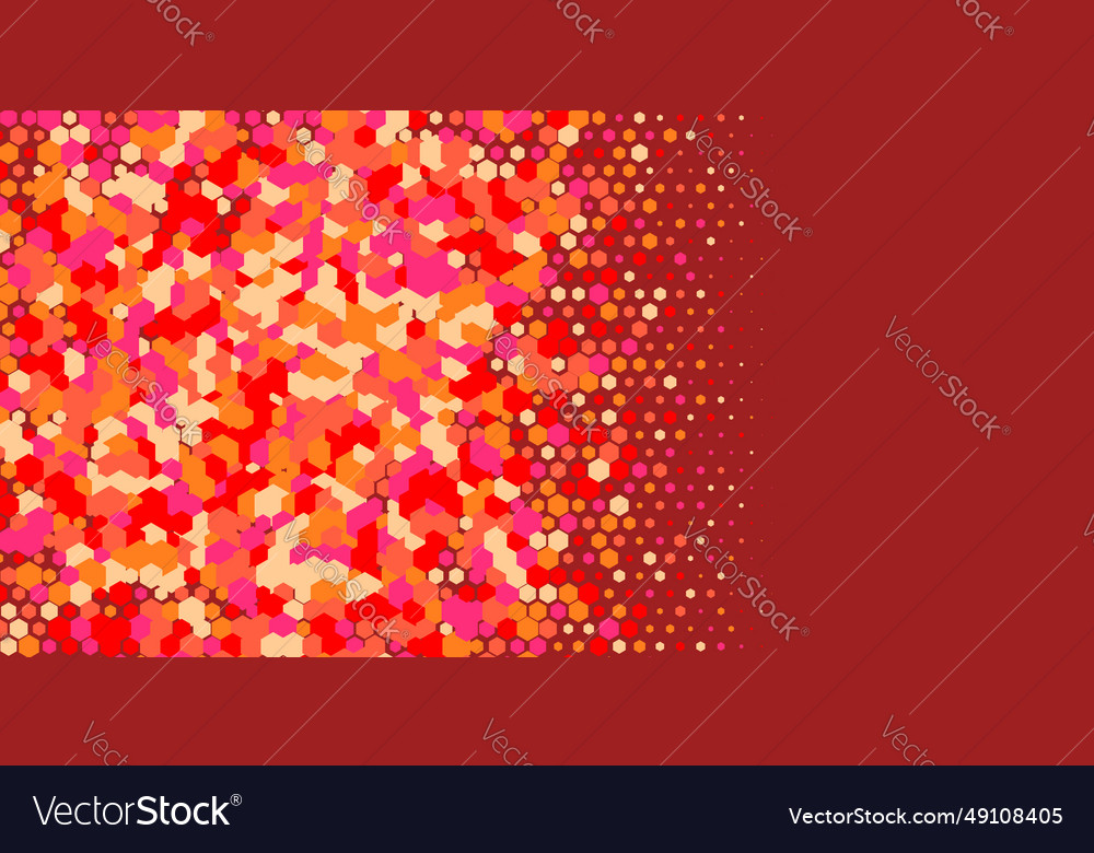 Geometric multi size hexagon with color
