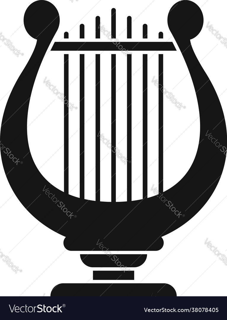 Harp Acoustic Icon Cartoon Style Royalty Free Vector Image | atelier