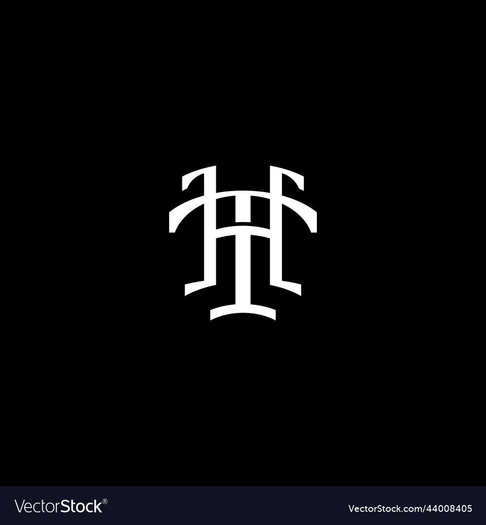 Initial based clean and minimal letter th ht