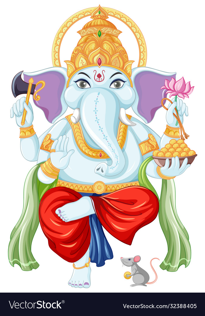 Lord ganesha cartoon style Royalty Free Vector Image Lord ganesha cartoon style Royalty Free Vector Image