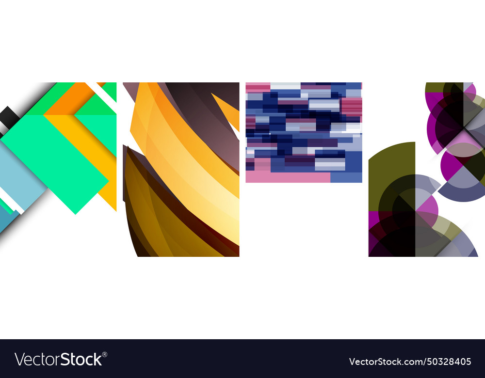 Minimal geometric abstract background with circles Vector Image Minimal geometric abstract background with circles