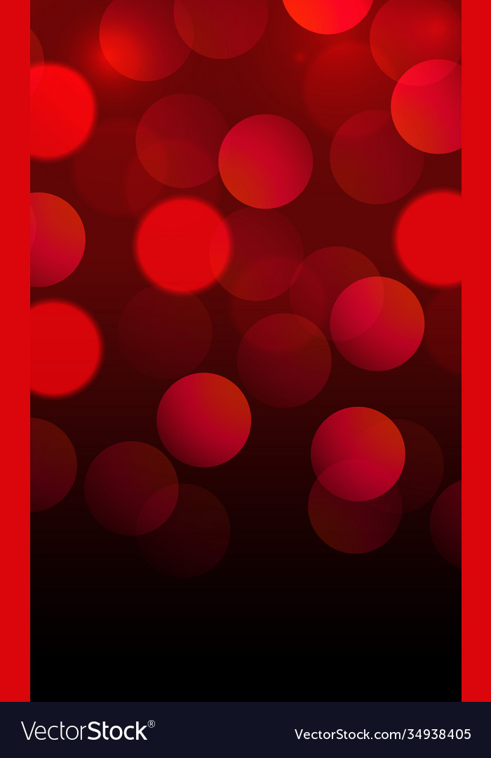 Multicolored blurry bokeh on a red background