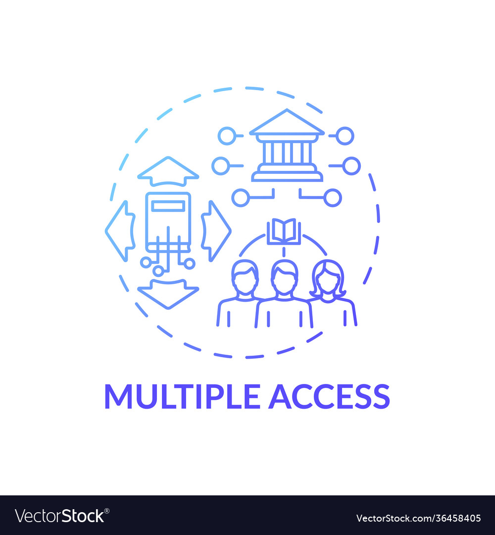 Multiple access concept icon