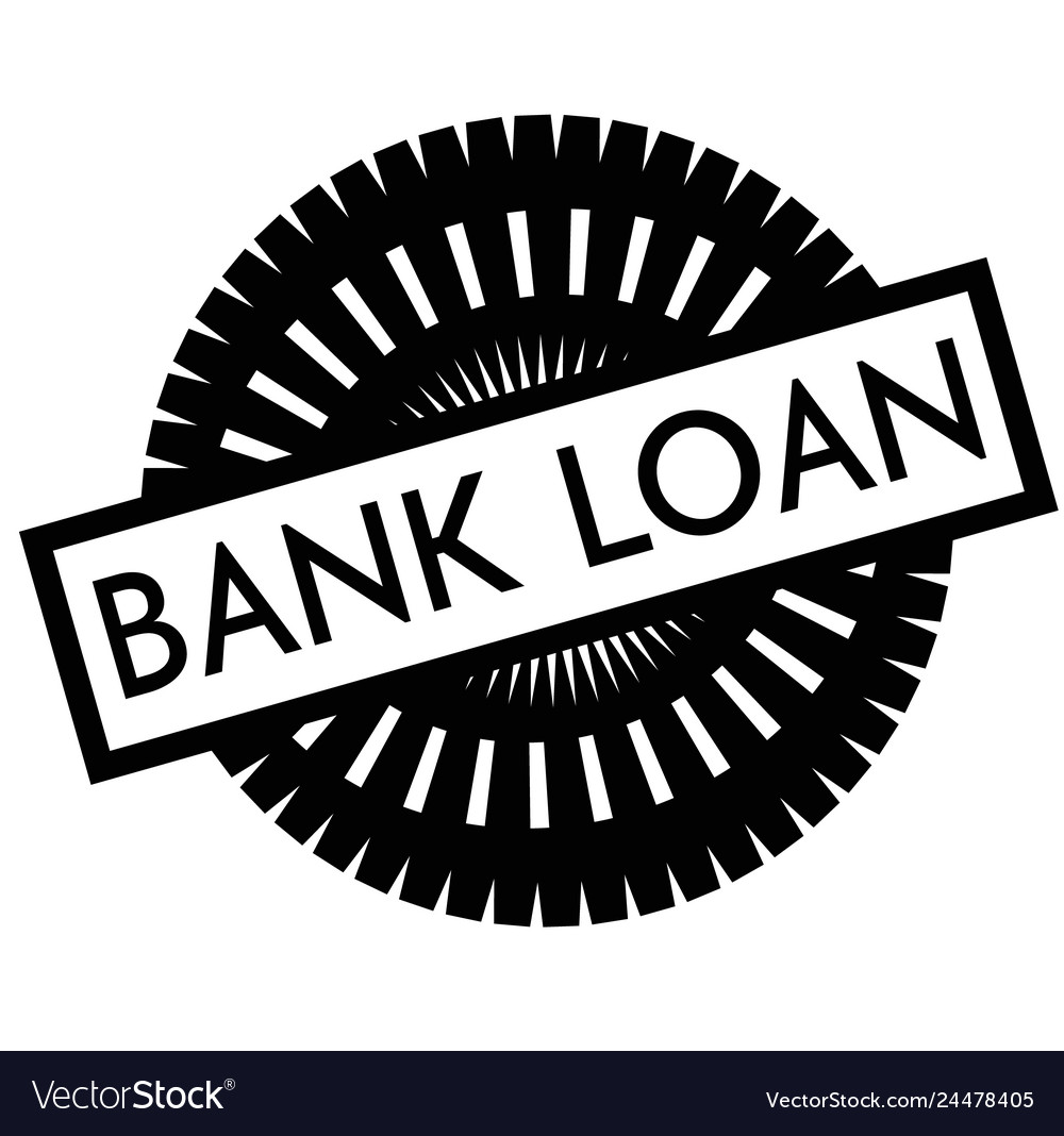 Print bank loan stamp on white Royalty Free Vector Image