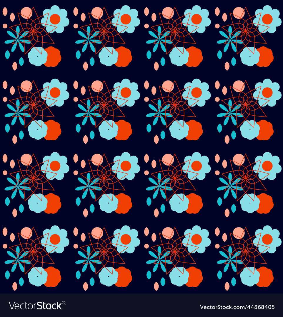 Seamless pattern made of symmetrical