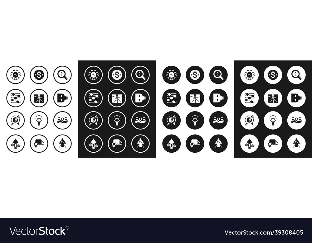 Set unknown search intersection point graph vector image Set unknown search intersection point graph