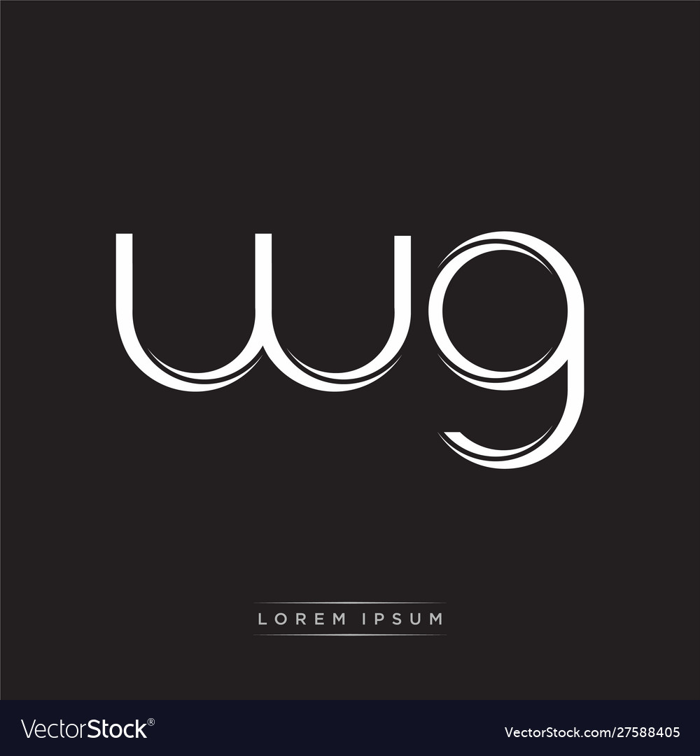 Wg initial letter split lowercase logo modern