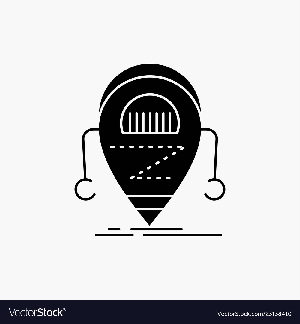Android beta droid robot technology glyph icon vector image Android beta droid robot technology glyph icon