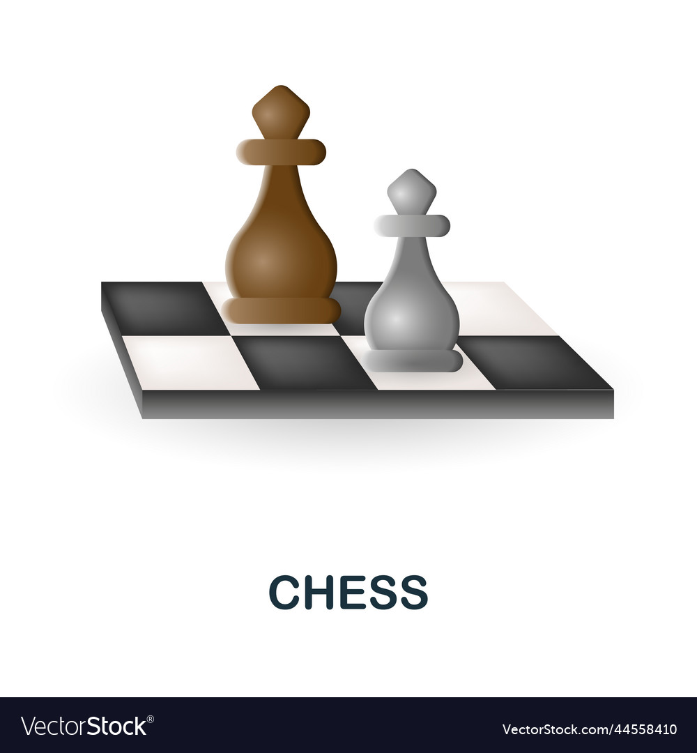 Chess icon 3d from table games collection