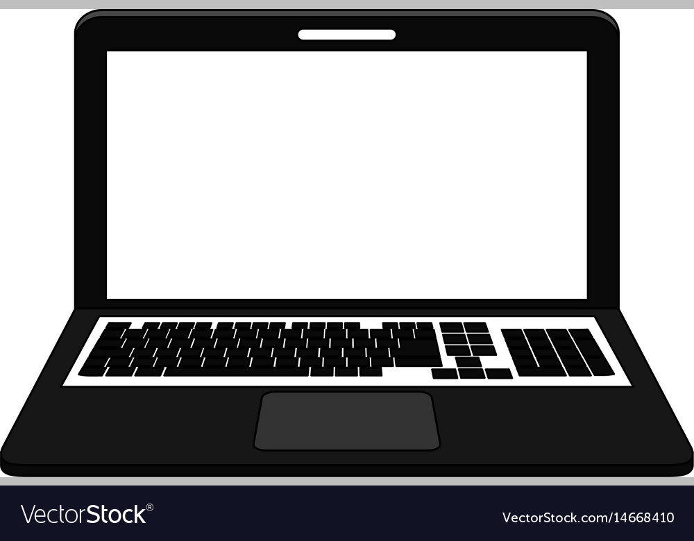 Color realistic image laptop computer tech device