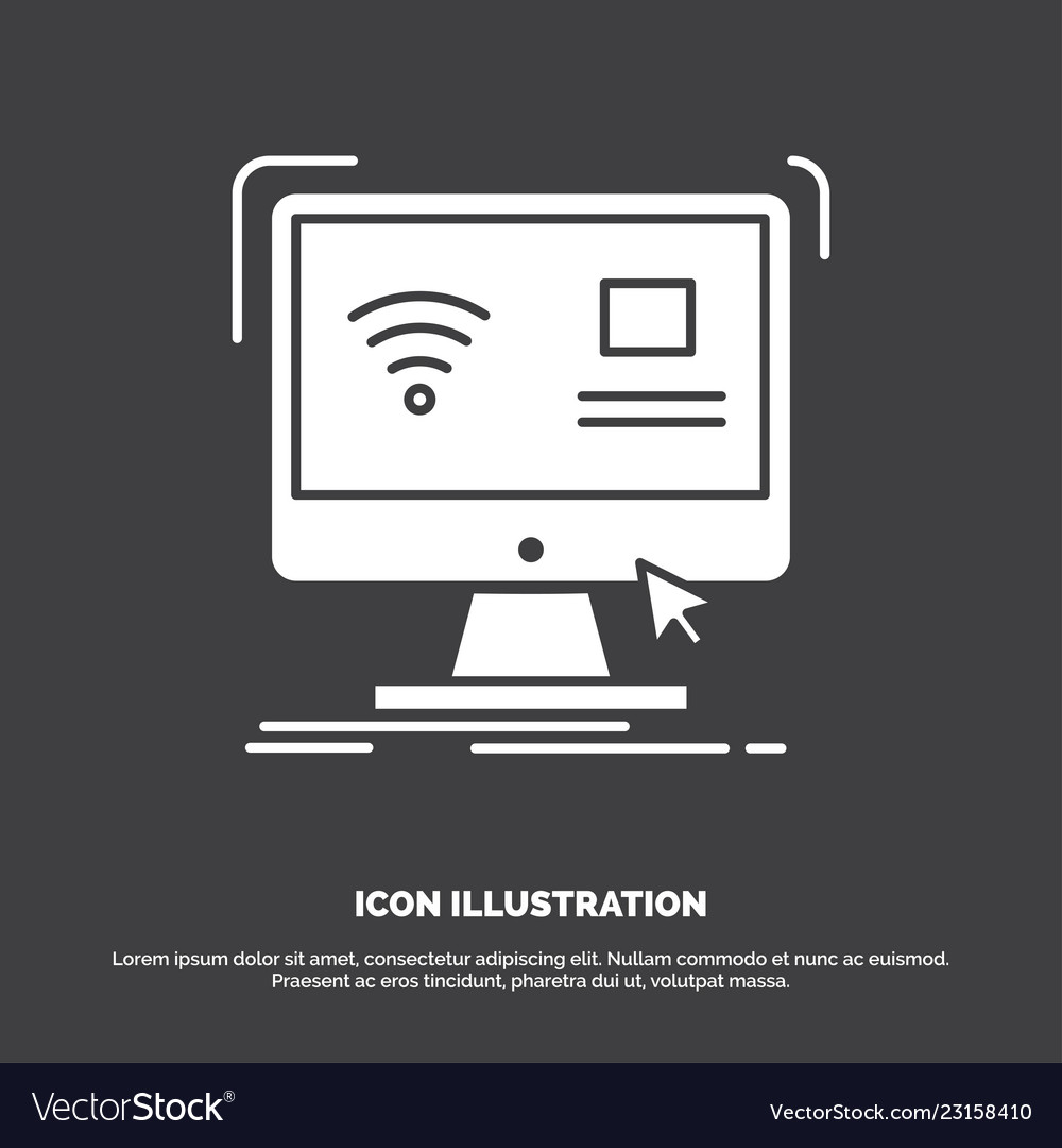 Control computer monitor remote smart icon glyph