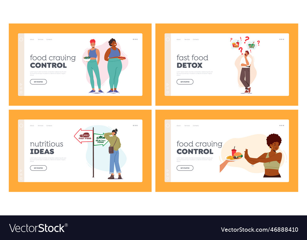 Dilemma of nutritious choice landing page template