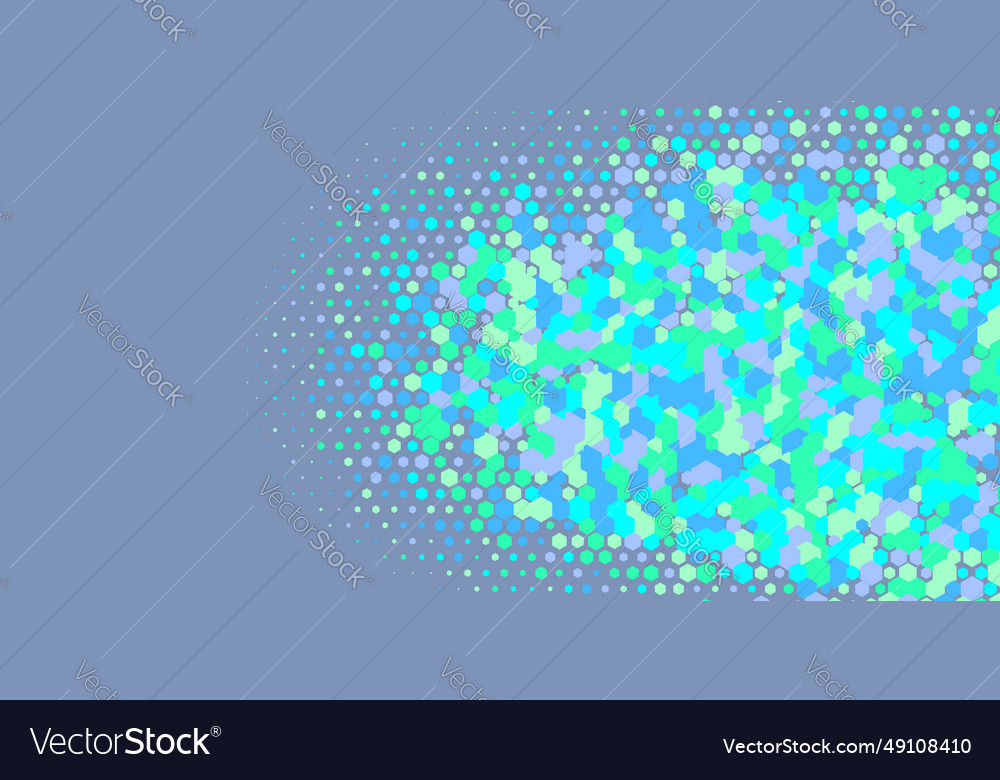 Geometric multi size hexagon with color