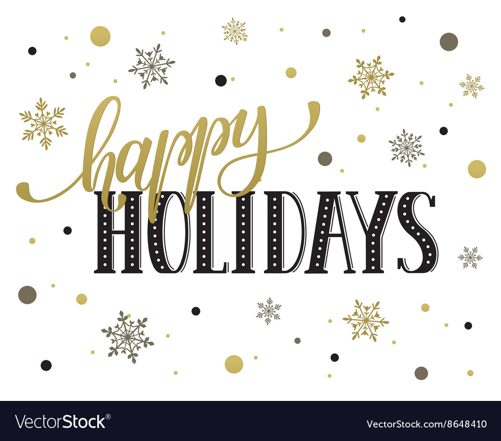 Happy holidays Royalty Free Vector Image - VectorStock