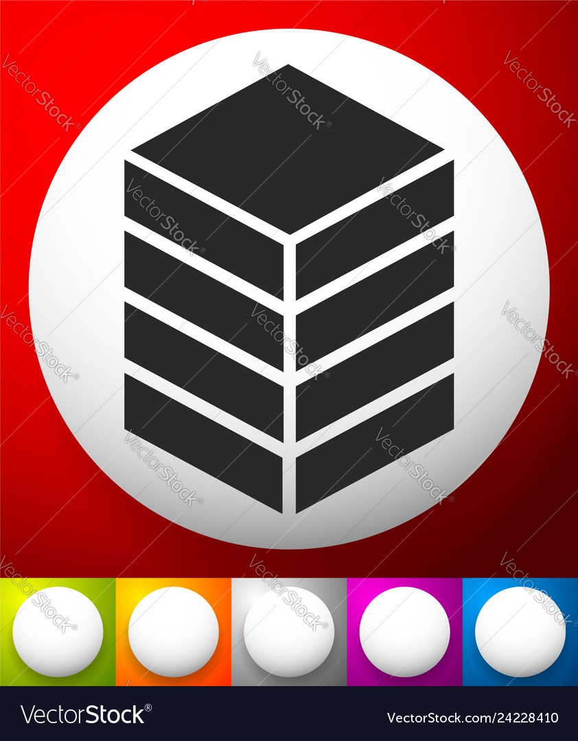 Icon with tower rack storage container datacenter Vector Image Icon with tower rack storage container datacenter