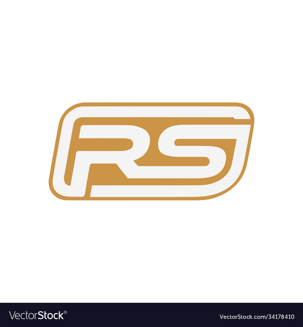 Initial letter rs logo or sr design