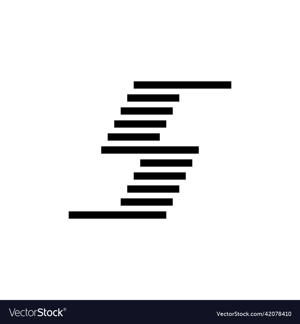 Letter s stair logo design